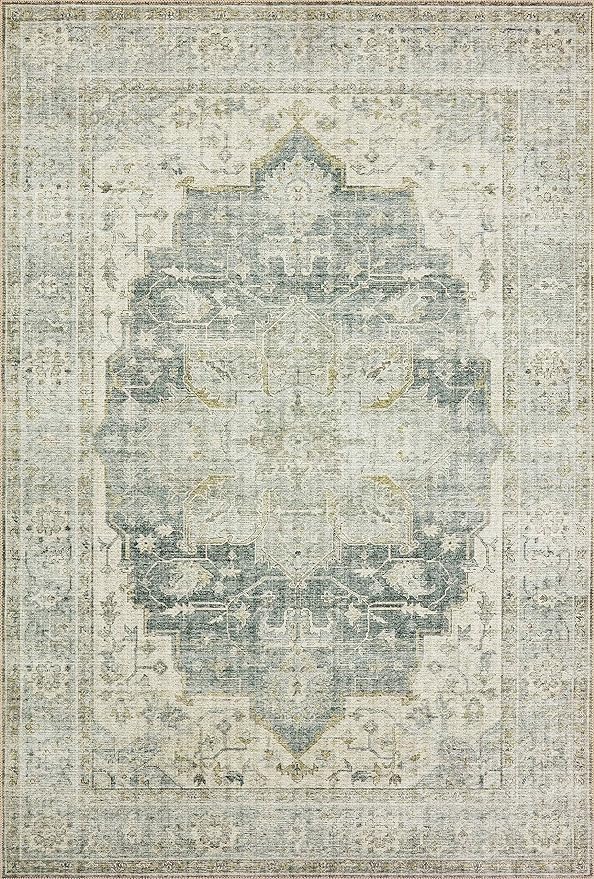 Loloi Skye Collection SKY-12 Charcoal/Dove 7' x 9' Oval Area Rug