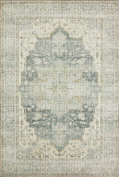 Loloi II Skye Collection SKY-12 Charcoal/Dove 3'-6" x 5'-6" Accent Rug