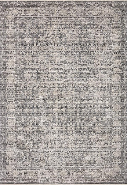 Loloi Amber Lewis Alie Collection ALE-03 Charcoal/Dove 9'-6'' x 13'-1'', .13'' Pile Height, Area Rug