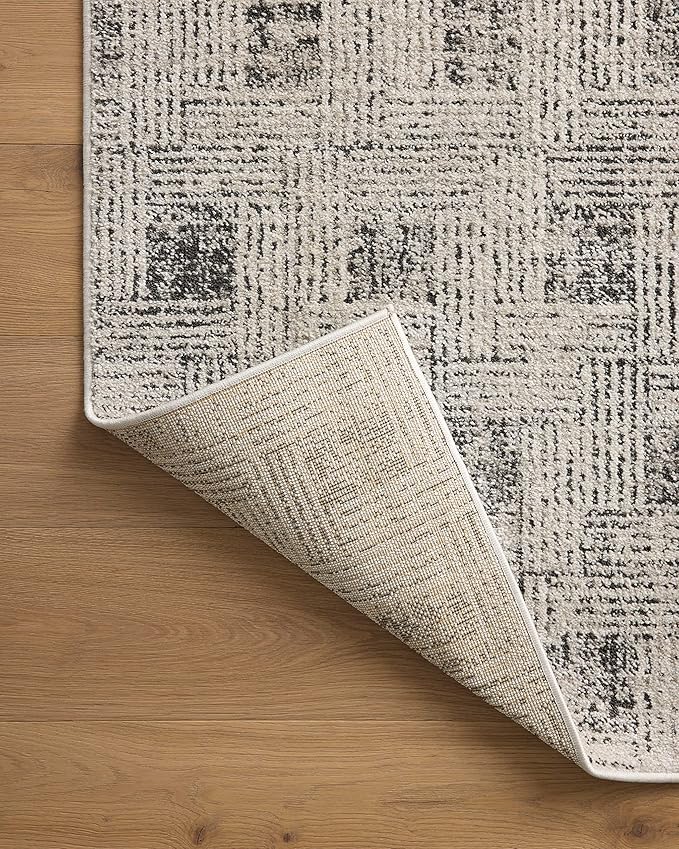 Loloi Kamala Collection KAM-01 Grey/Graphite 6'-7" x 9'-6" Area Rug