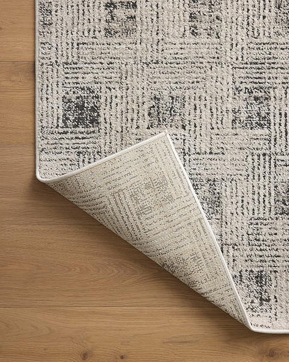 Loloi Kamala Collection KAM-01 Grey/Graphite 6'-7" x 9'-6" Area Rug
