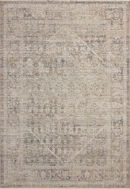 Loloi Chris Loves Julia Ida Collection IDA-06 Slate/Natural 11'-6" x 15'-6", .19" Pile Height, Area Rug