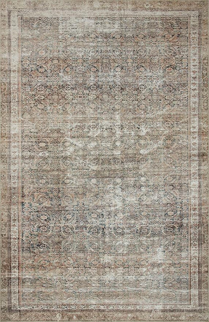 Loloi Chris Loves Julia Jules Collection JUL-09 Ink/Terracotta 2'-0'' x 5'-0'', .13" Pile Height, Accent Rug