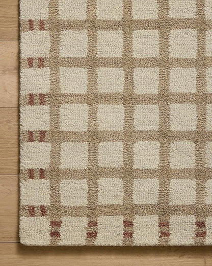 Loloi Magnolia Home by Joanna Gaines Waylon Collection WAY-02 Natural/Rust 5'-0" x 7'-6" Area Rug