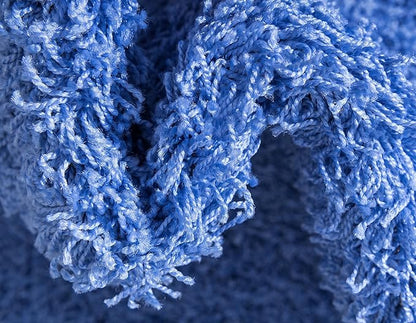 Unique Loom Solid Shag Collection Area Rug (2' 2" x 6' 7" Runner, Periwinkle Blue)