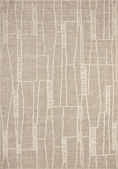 Loloi Amber Lewis Bexley Collection BEX-05 Mushroom/Natural 4'-0" x 6'-0" Accent Rug Neutral, Textured, Living, Bedroom, Dining, Carpet