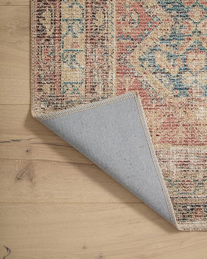 Loloi Angela Rose Aubrey Collection AUB-03 Ocean/Spice 2'-6" x 7'-6", .19" Pile Height, Runner Rug