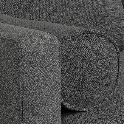 SIMPLIHOME Morrison Right Sectional Sofa in Woven-Blend Recycled Polyester Fabric, Charcoal Grey, 102-inches Wide, L-Shaped Couch with Right Chaise for the Living Room and Family Room