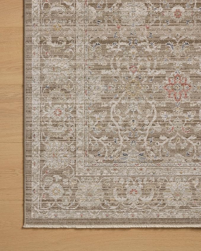 Loloi Chris Loves Julia Ida Collection IDA-03 Bark/Multi 7'-10" x 10', .19" Pile Height, Area Rug