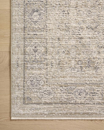 Loloi Amber Lewis Alie Collection ALE-03 Taupe/Dove 7'-10'' x 7'-10'', .13'' Pile Height, Round Area Rug