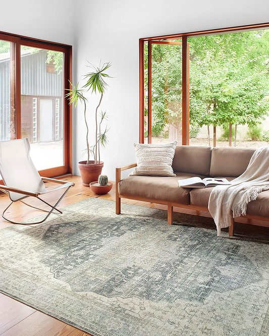 Loloi II Skye Collection SKY-12 Charcoal/Dove 5'-0" x 7'-6" Area Rug