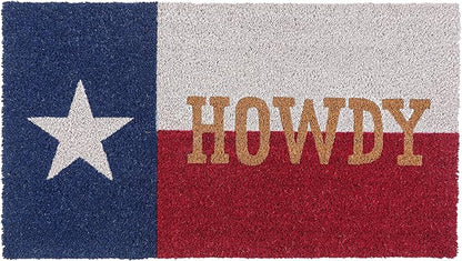 KAF Home Howdy Texas Coir Doormat with Heavy-Duty, Weather Resistant, Non-Slip PVC Backing | 17 by 30 Inches, 0.6 Inch Pile Height | Perfect for Indoor and Outdoor Use