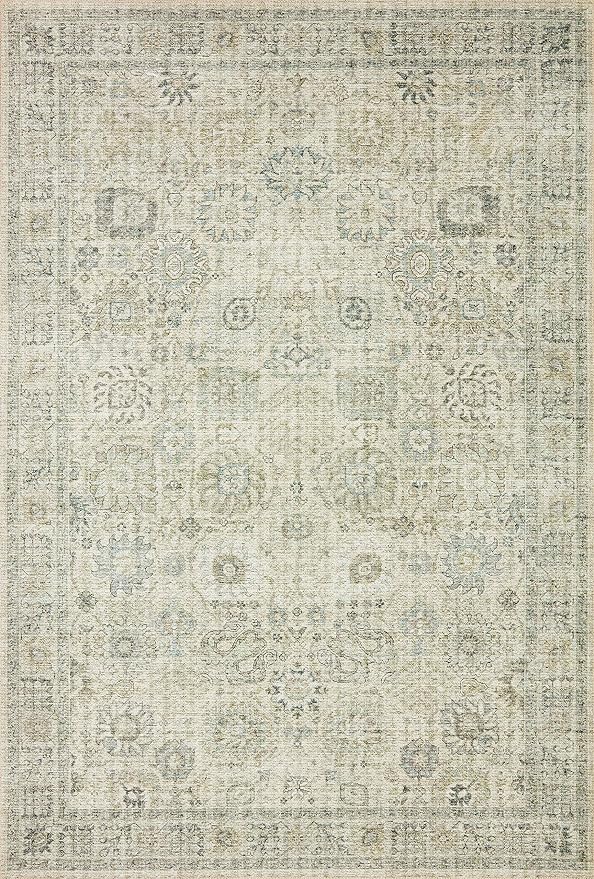 Loloi Skye Collection SKY-14 Natural/Sage 6'-0" x 9'-0" Area Rug