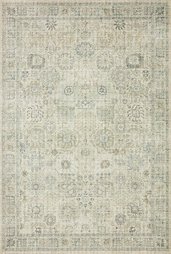 Loloi Skye Collection SKY-14 Natural/Sage 8'-0" x 8'-0" Round Area Rug