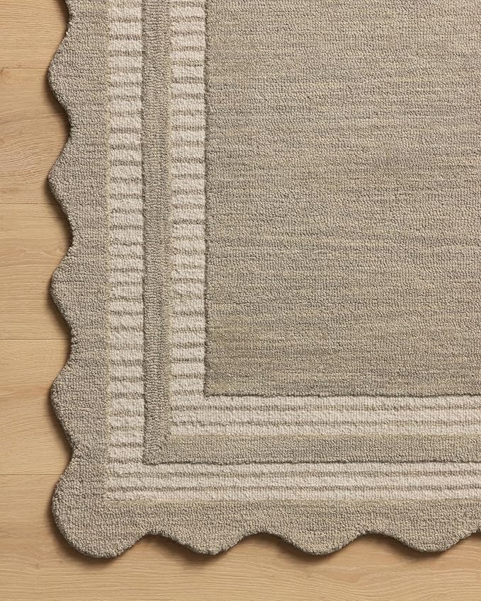 Loloi Chris Loves Julia Scottie Collection SCO-01 Fog/Ivory 2'-6" x 7'-6", .87" Pile Height, Runner Rug