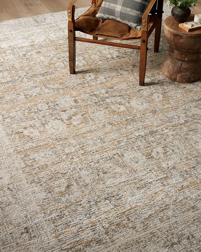 Loloi Amber Lewis Alie Collection ALE-05 Gold/Beige 5'-3'' x 7'-9'', .13'' Pile Height, Area Rug