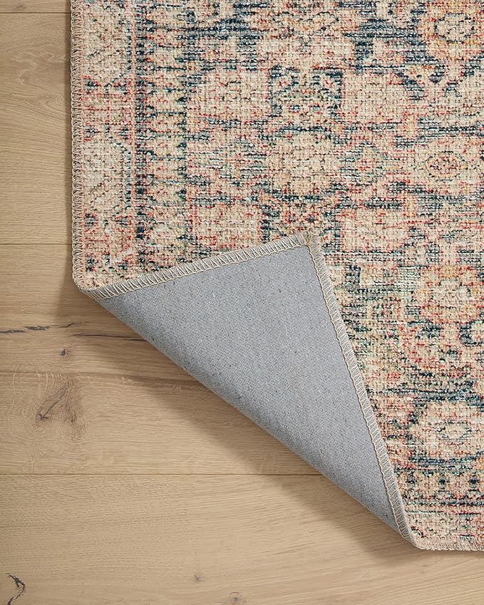 Loloi Angela Rose Aubrey Collection AUB-01 Navy/Multi 7'-6" x 9'-6", .19" Pile Height, Area Rug