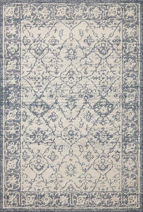 Loloi Magnolia Home by Joanna Gaines Gigi Collection GIG-02 Ivory/Blue 2'-7" x 4' Accent Rug