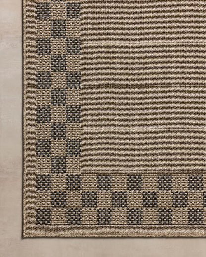 Loloi Chris Loves Julia Providence Collection PRC-01 Natural/Charcoal 2'-3" x 7'-7", .12" Pile Height, Indoor/Outdoor Runner Rug