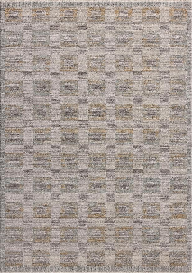 Loloi Amber Lewis Cali Collection CIL-07 Mist/Wheat 5'-3" x 7'-6", .25" Pile Height, Accent Rug