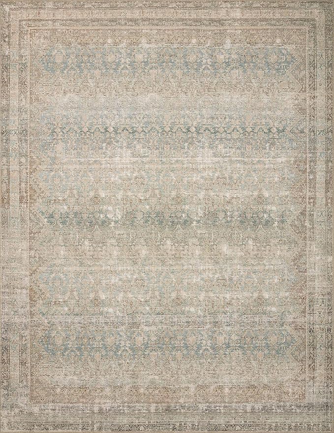 Loloi Angela Rose Aubrey Collection AUB-03 Jade/Natural 2'-6" x 7'-6", .19" Pile Height, Runner Rug