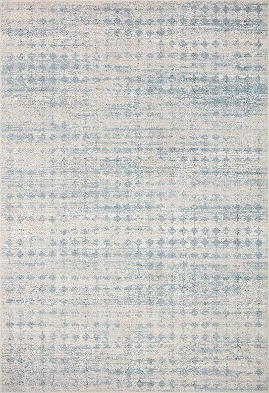 Loloi Kamala Collection KAM-04 Sky/Dove 6'-7" x 9'-6" Area Rug