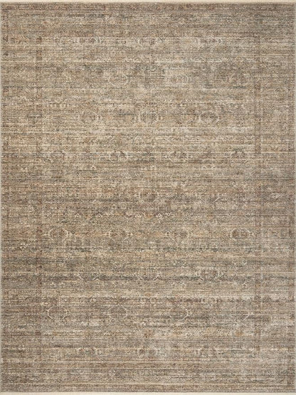 Loloi Amber Lewis Molly Collection MOL-07 Tobacco/Sage 5'-3" x 7'-9" Low Pile Area Rug