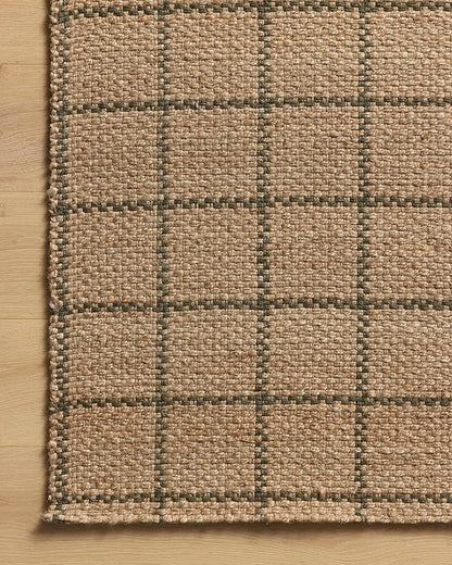 Loloi Chris Loves Julia Fletcher Collection FLE-01 Natural/Olive 8'-6" x 11'-6", .37" Pile Height, Area Rug