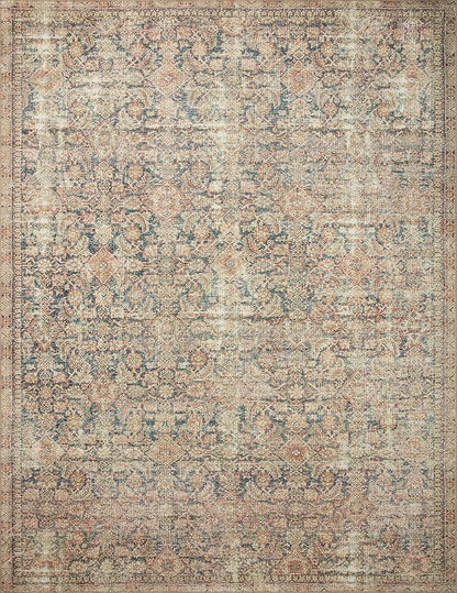 Loloi Angela Rose Aubrey Collection AUB-01 Navy/Multi 2'-6" x 7'-6", .19" Pile Height, Runner Rug