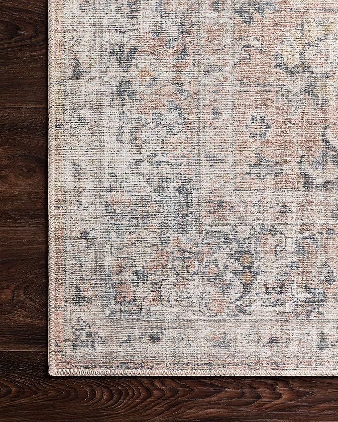 Loloi Skye Collection SKY-01 Blush/Grey 2'-0" x 5'-0" Accent Rug