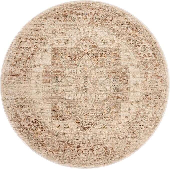 Loloi Magnolia Home by Joanna Gaines Junie Collection JUE-04 Natural/Clay 9'-6" x 13', .38" Pile Height, Area Rug