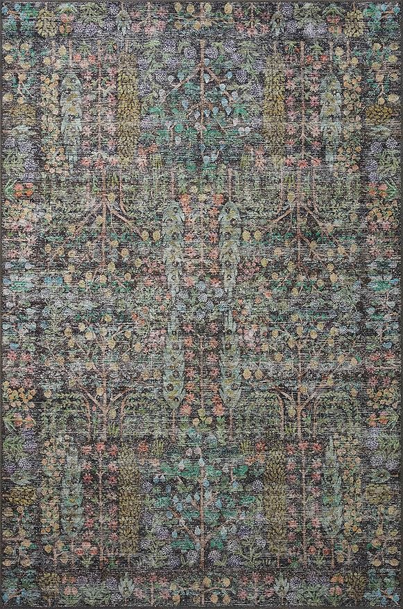 Loloi Rifle Paper Co. Maison Collection MAO-07 Charcoal 8'-4" x 11'-6", .19" Pile Height, Area Rug