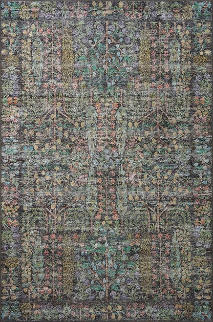 Loloi Rifle Paper Co. Maison Collection MAO-07 Charcoal 7'-6" x 9'-6", .19" Pile Height, Area Rug