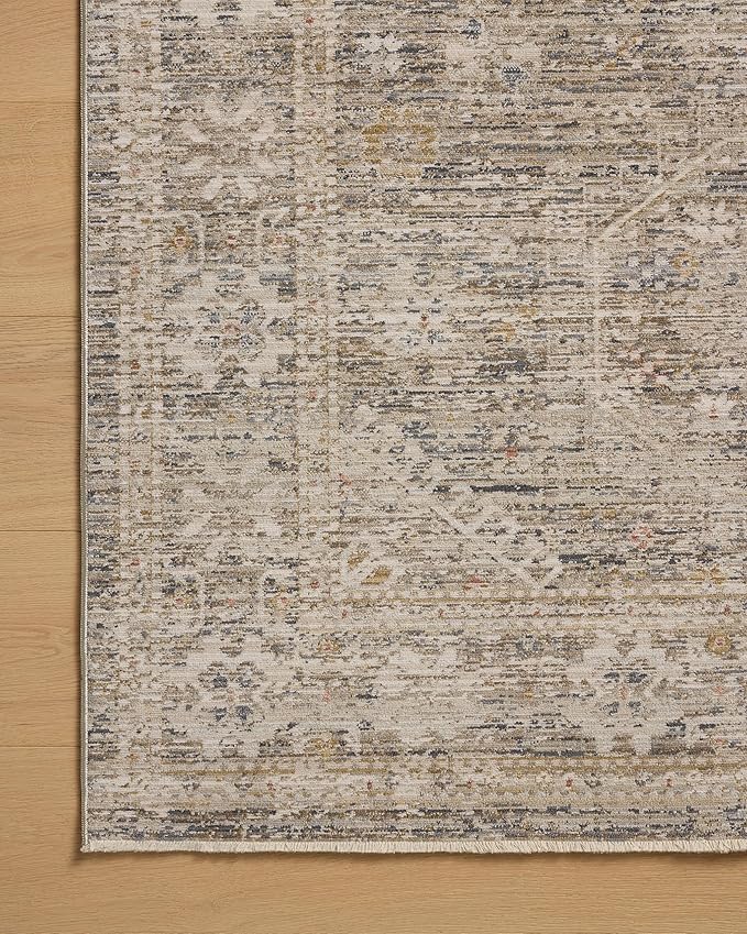 Loloi Chris Loves Julia Ida Collection IDA-01 Taupe/Multi 5'-3" x 7'-6", .19" Pile Height, Area Rug