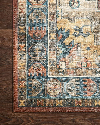 Loloi II Skye Collection SKY-07 Terracotta/Sky 7'-6" x 9'-6" Area Rug