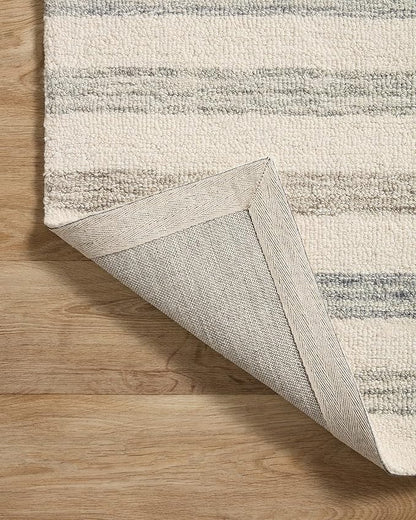 Loloi Chris Loves Julia Chris Collection CHR-05 Ivory/Slate 7'-9'' x 9'-9'', .50" Pile Height, Area Rug