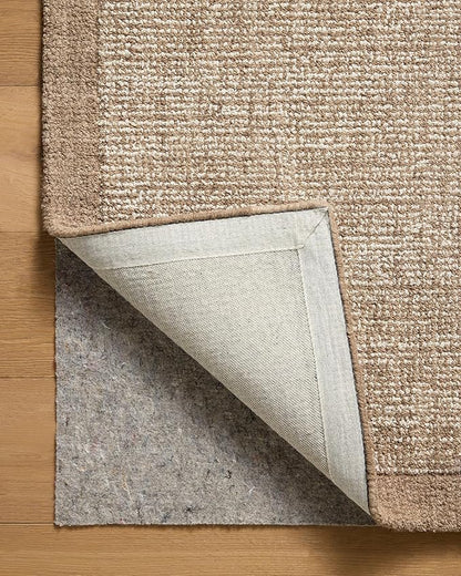 Loloi Magnolia Home by Joanna Gaines Henley Collection HNY-01 Ivory/Brown 3'-6" x 5'-6" Accent Rug