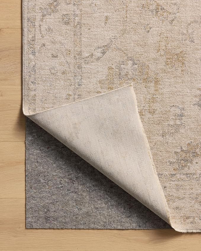 Loloi Chris Loves Julia Louisa Collection LOI-02 Oatmeal/Slate 2'-3" x 3'-10", .38" Pile Height, Accent Rug