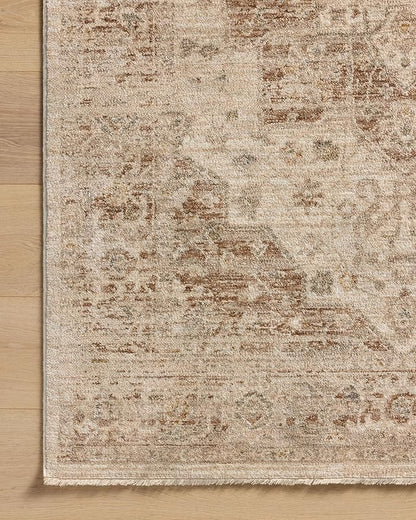 Loloi Magnolia Home by Joanna Gaines Junie Collection JUE-04 Natural/Clay 2'-7" x 8'-0", .38 Pile Height, Runner Rug