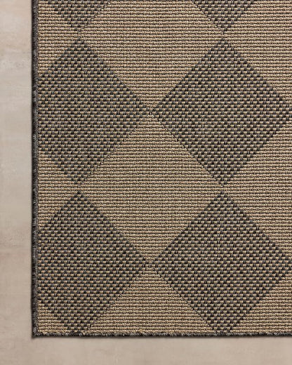 Loloi Chris Loves Julia Providence Collection PRC-04 Graphite/Sand 6'-3" x 9'-2", .12" Pile Height, Indoor/Outdoor Area Rug