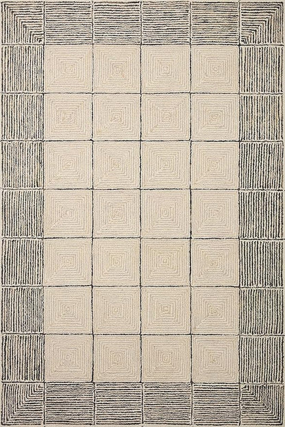 Loloi Chris Loves Julia Francis Collection FRA-02 Cream/Black 5'-0" x 7'-6" Area Rug