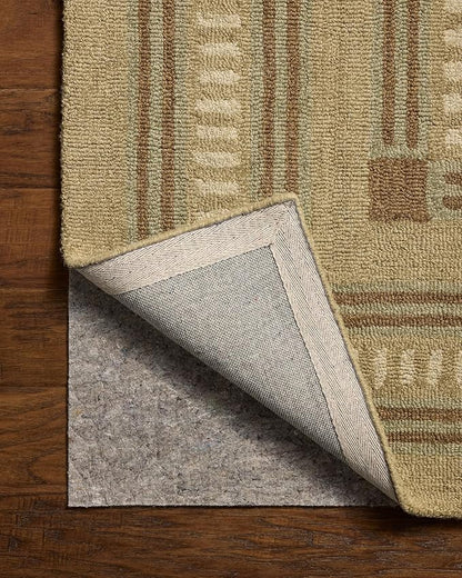 Loloi Chris Loves Julia Alfie Collection ALF-04 Green/Natural 2'-6" x 9'-9" Runner Rug Wool Neutral Living Bedroom Dining Carpet