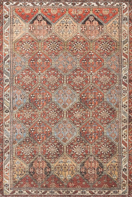 Loloi Loren Collection LQ-16 Spice/Multi 3'-6" x 5'-6" Accent Rug