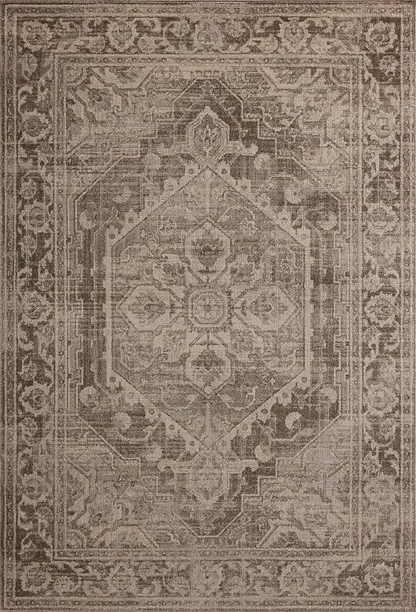 Loloi Magnolia Home by Joanna Gaines Mona Collection MOA-01 Cocoa/Stone 11'-6" x 15'-6" Area Rug