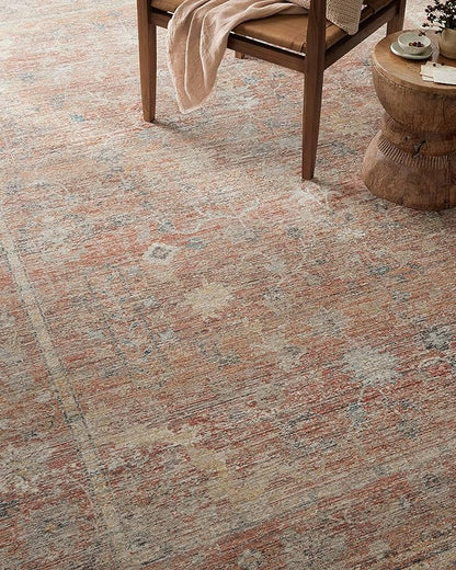 Loloi Magnolia Home by Joanna Gaines Millie Collection MIE-04 Sunset/Multi 9'-6" x 13'-1", .25" Pile Height, Area Rug