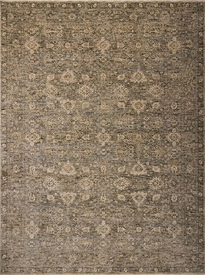 Loloi Magnolia Home by Joanna Gaines Junie Collection JUE-06 Lagoon/Natural 9'-6" x 9'-6", .38" Pile Height, Round Area Rug