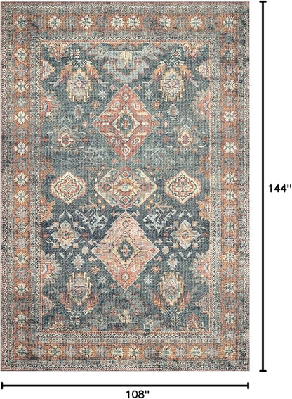 Loloi Skye Collection SKY-10 Sea/Rust 9'-0" x 12'-0" Area Rug