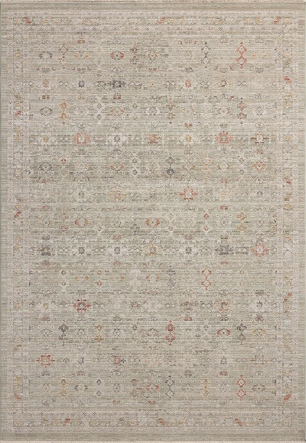 Loloi Chris Loves Julia Ida Collection IDA-04 Spa/Multi 3'-6" x 5'-6", .19" Pile Height, Accent Rug