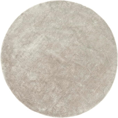 nuLOOM 4' Round Cozy Plush Area Rug, Machine Washable, Non-Slip, Soft Fluffy Shag Carpet for Living Room Bedroom Kids Room Nursery Home Decor, Loni Beige