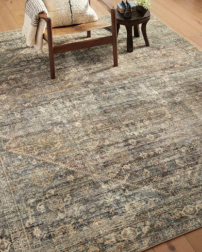 Loloi Amber Lewis Morgan Collection MOG-05 Spice/Lagoon 2' x 3'-6" 38" Thick Accent Rug feat. CloudPile, Neutral, Room Décor, Vintage Inspired, Livingroom, Bedroom, Dining Area